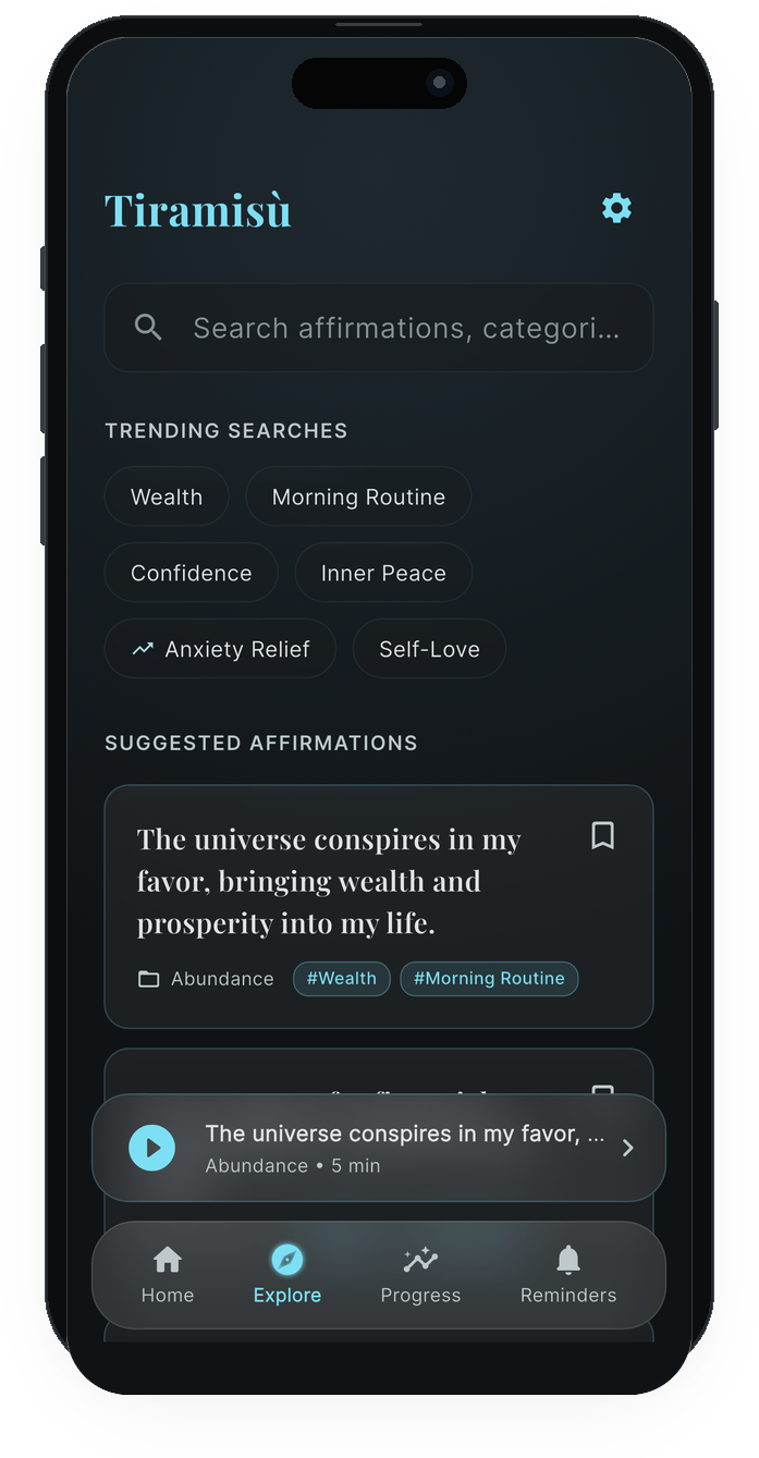 Explore Categories and Search Affirmations